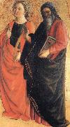 Fra Filippo Lippi St.Catherine of Alexandria and an Evangelist USA oil painting artist